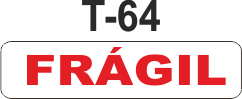 Etiqueta em couche na medida 40x10mm  T-64