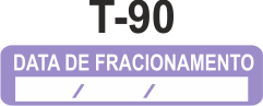 Etiqueta em couche na medida 40x10mm  T-90