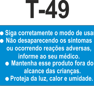 Etiqueta em couche na medida 30x18mm  T-49
