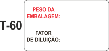 Etiqueta em couche na medida 50x30mm  T-60