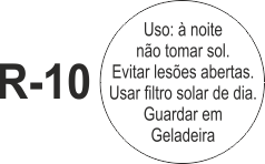 etiqueta em couche 25x25 mm R-10